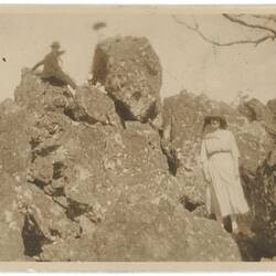 Photograph - People at Rocky Outcrop, Tom Robinson Lydster, World War I, 1915-1919