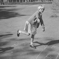 Photograph - Girl Playing Hopscotch, Dorothy Howard Tour, Australia, 1954-1955