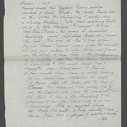 Memoir - World War I, Nurse's, A. E. Williams (nee Cocking)