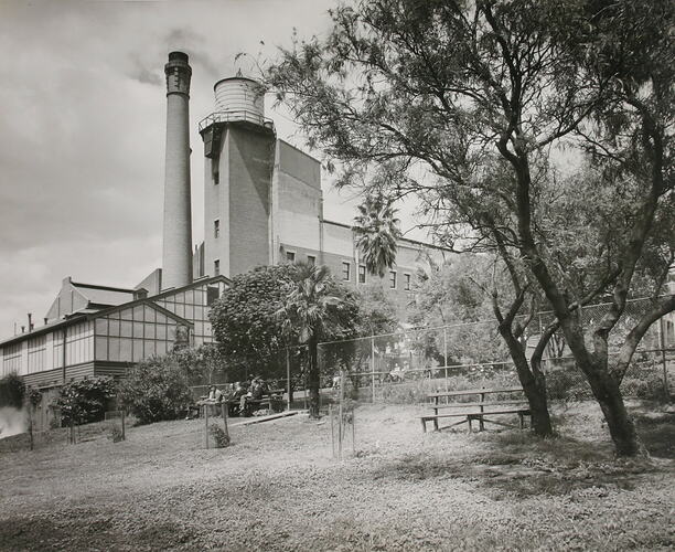 Photograph - Factory, Garden and Staff, Kodak, Abbotsford, early 20th Century