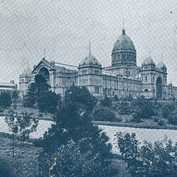 Postcard - South West Facade, Exhibition Building, Melbourne, 1904