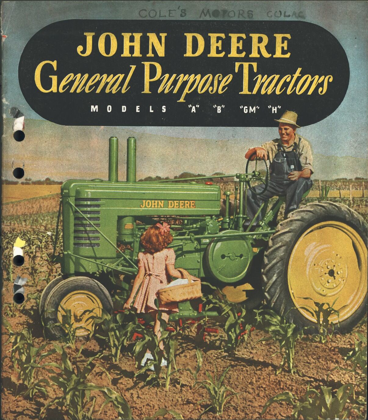 Brochure John Deere General Purpose Tractors Models A B Gm And H 1945 2809