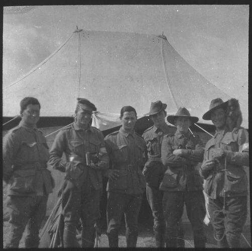 Lantern Slide - Australian Soldiers in Camp