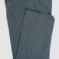Trousers - I Sato, Grey Pinstripe, circa 1930s