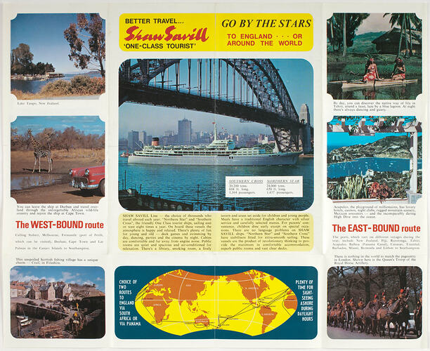 Pamphlet - SS Northern Star & SS Southern Cross, Shaw Savill Line, "Go by the Stars ..."