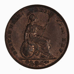 Coin - Farthing, Queen Victoria, Great Britain, 1838 (Reverse)