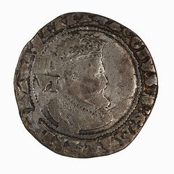 Coin - Sixpence, James I, Great Britain, 1606-1607 (Obverse)