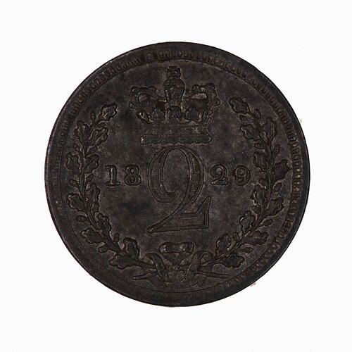 Coin - Twopence, George IV, Great Britain, 1829 (Reverse)