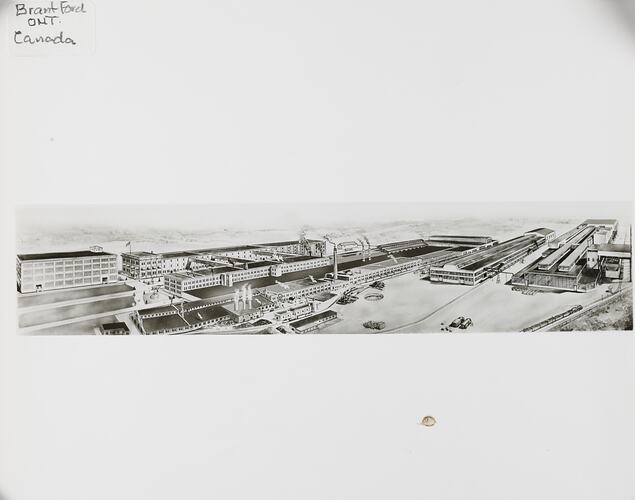 Photograph - Massey Ferguson, Overview of Verity and Foundry Plant, Brantford, Toronto, Ontario, Canada, circa 1964