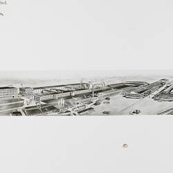 Photograph - Massey Ferguson, Overview of Verity and Foundry Plant, Brantford, Toronto, Ontario, Canada, circa 1964