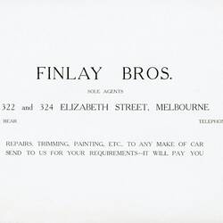 Finlay Bros. Metz Roadster