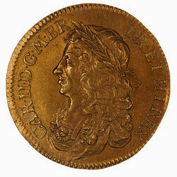 Pattern Coin - Broad, Charles II, Great Britain, 1662 (Obverse)