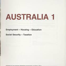 Booklet - Australia 1