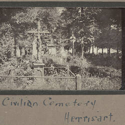 Photograph - 'Civilian Cemetery', Herrisart, France, Sergeant John Lord, World War I, 1916