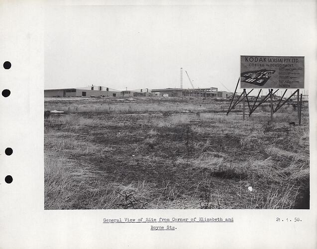 Photograph - Kodak, 'General View of Site', Coburg, 1958