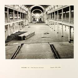 Photograph - Programme '84, Timber Floor Replacement in the Great Hall, Royal Exhibition Buildings, 30 Jan 1984 [sic]