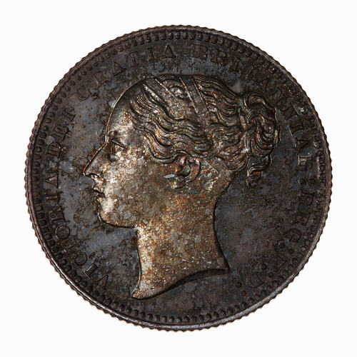 Proof Coin - Shilling, Queen Victoria, Great Britain, 1879 (Obverse)
