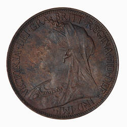 Coin - Farthing, Queen Victoria, Great Britain, 1897 (Obverse)