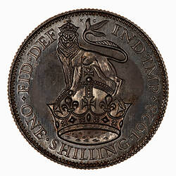 Proof Coin - Shilling, George V, Great Britain, 1928 (Reverse)