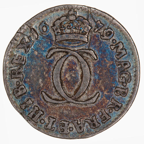 Coin - Twopence, Charles II, Great Britain, 1679 (Reverse)