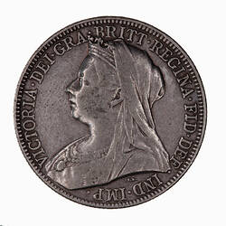 Coin - Florin, Queen Victoria, Great Britain, 1901 (Obverse)