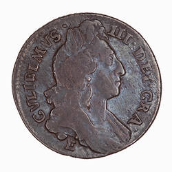 Coin - Sixpence, William III, Great Britain, 1696 (Obverse)