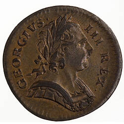 Coin - Farthing, George III, Great Britain, 1771 (Obverse)