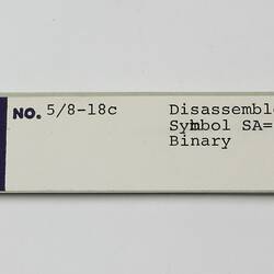 Paper Tape - DECUS, '5/8-18c Disassembler with Symbol, SA=0200, Binary', circa 1968
