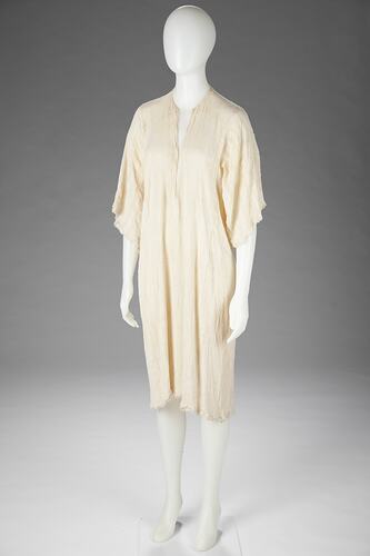 Chemise - Castellorizo, White Cotton & Silk, by 1920