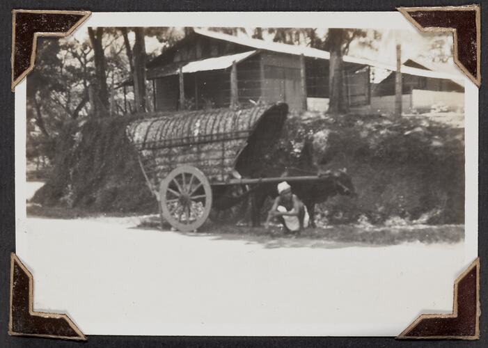 Wagon...Outside Tea & Rubber Factory, Palmer Family Migrant Voyage, Sri Lanka, 14 Mar 1947