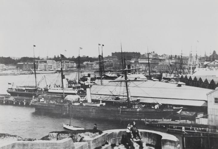 Photograph - Cargo Ships, Circular Quay, Sydney, New South Wales, 1880-1920