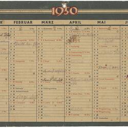 Calendar - Romanian, Gladen Halender, 1950