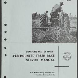 Service Manual - H.V. McKay Massey Harris, '528 Mounted Trash Rake', 1958