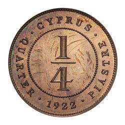 Coin - 1/4 Piastre, Cyprus, 1922