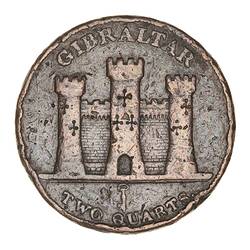 Coin - 2 Quarts, Gibraltar, 1842