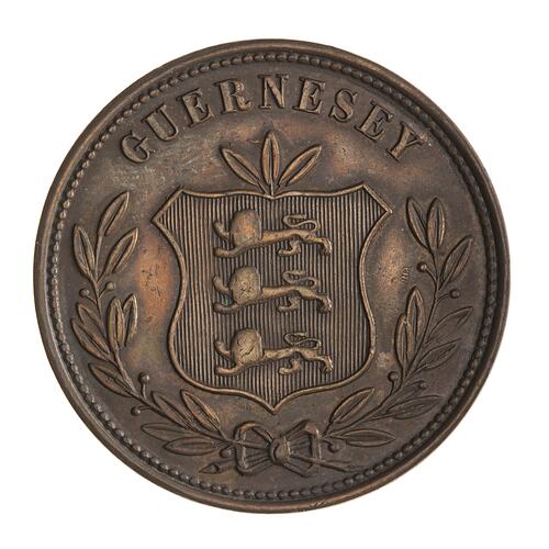 Coin - 8 Doubles, Guernsey, Channel Islands, 1874