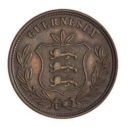 Coin - 8 Doubles, Guernsey, Channel Islands, 1874