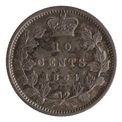 Coin - 10 Cents, New Brunswick, Canada, 1864