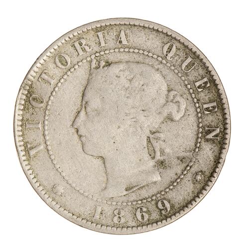 Coin - 1/2 Penny, Jamaica, 1869
