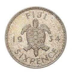 Proof Coin - 6 Pence, Fiji, 1934