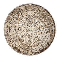 Coin -  1 Dollar, Straits Settlements, 1908