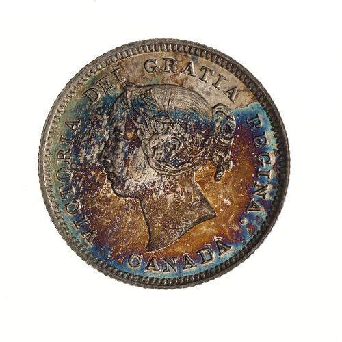 Coin - 5 Cents, Canada, 1888