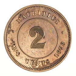 Proof Coin - 2 Cents, Mauritius, 1878