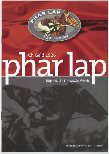 Booklet - Racing Victoria, Phar Lap 75th Anniversary