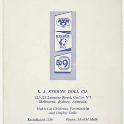 Booklet - Sterne Doll Company, 'How To Make Gerry Gee Junior Talk'