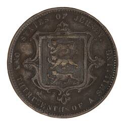Coin - 1/13 Shilling, Jersey, Channel Islands, 1871