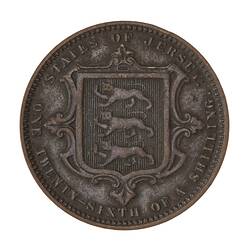 Coin - 1/26 Shilling, Jersey, Channel Islands, 1866