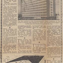 Newsclipping - Herald, 'Federal Block is Massive', circa 1958