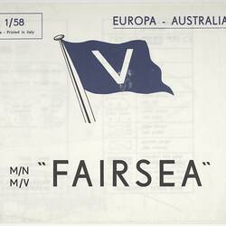 Plan - MV Fairsea, Sitmar Line, circa 1950s