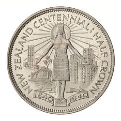 Proof Coin - 1/2 Crown, New Zealand, 1940